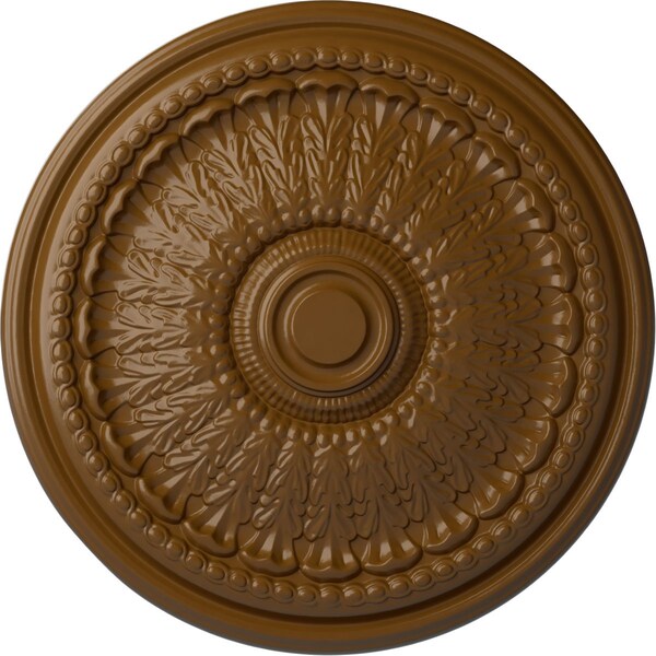 Ekena Millwork Brunswick Ceiling Medallion (Fits Canopies up to 4 1/2"), Hand-Painted Smokey Topaz, 27"OD x 2 1/2"P CM27BRSTF - main